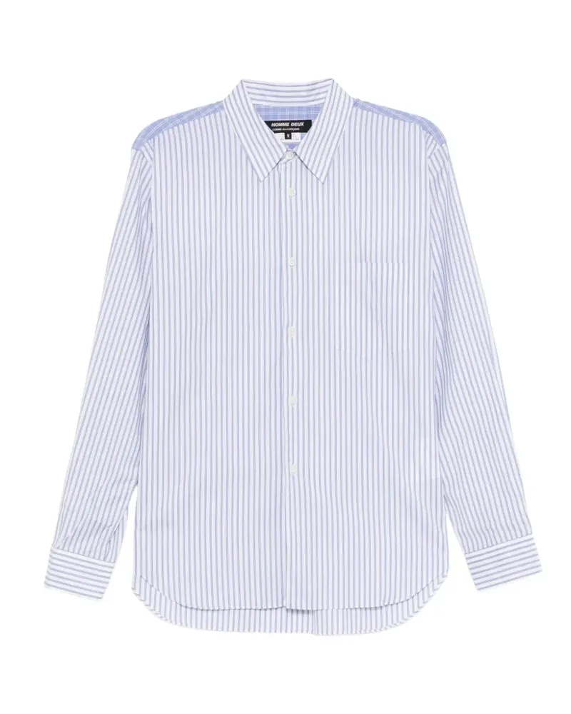 Comme des Garçons striped panelled shirt - Weiß Weiß