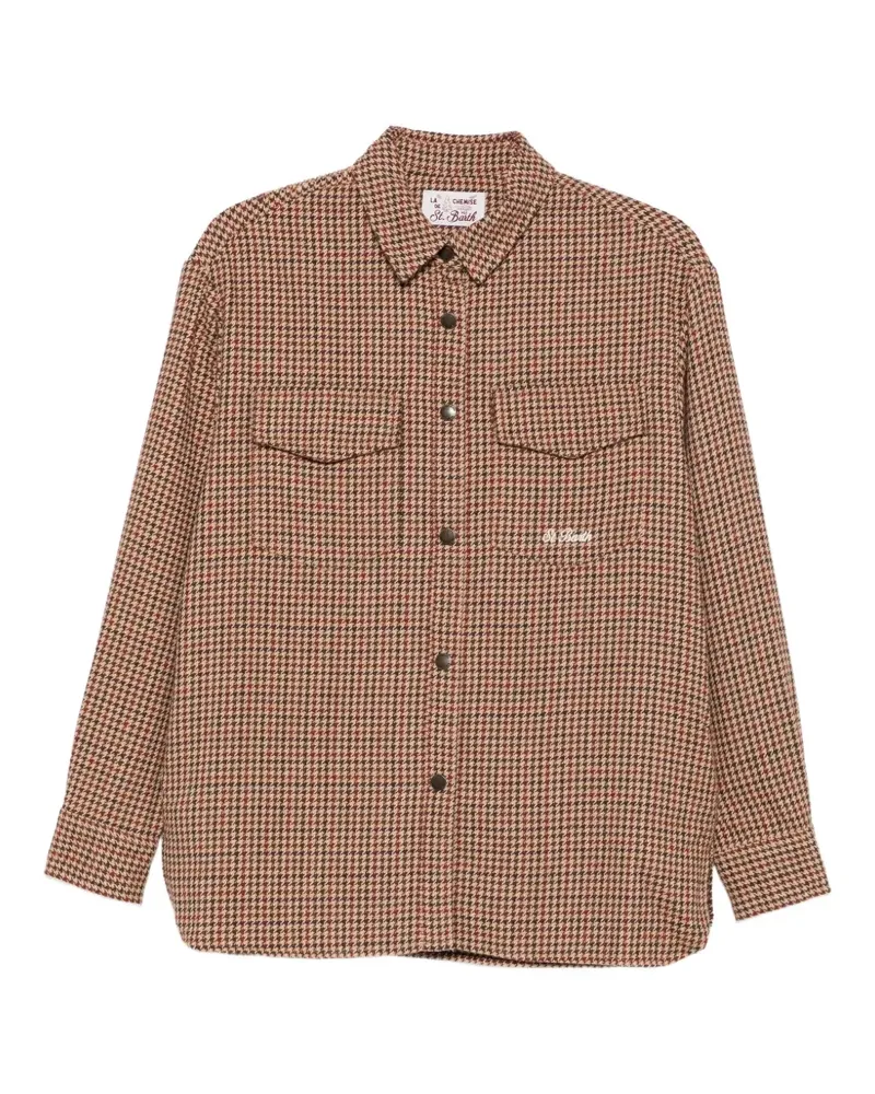 MC2 Saint Barth x Disney Mickey Mouse houndstooth-pattern shirt - Nude Nude