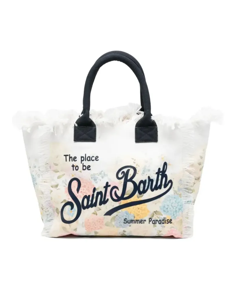 MC2 Saint Barth Vanity floral-print tote bag - Weiß Weiß