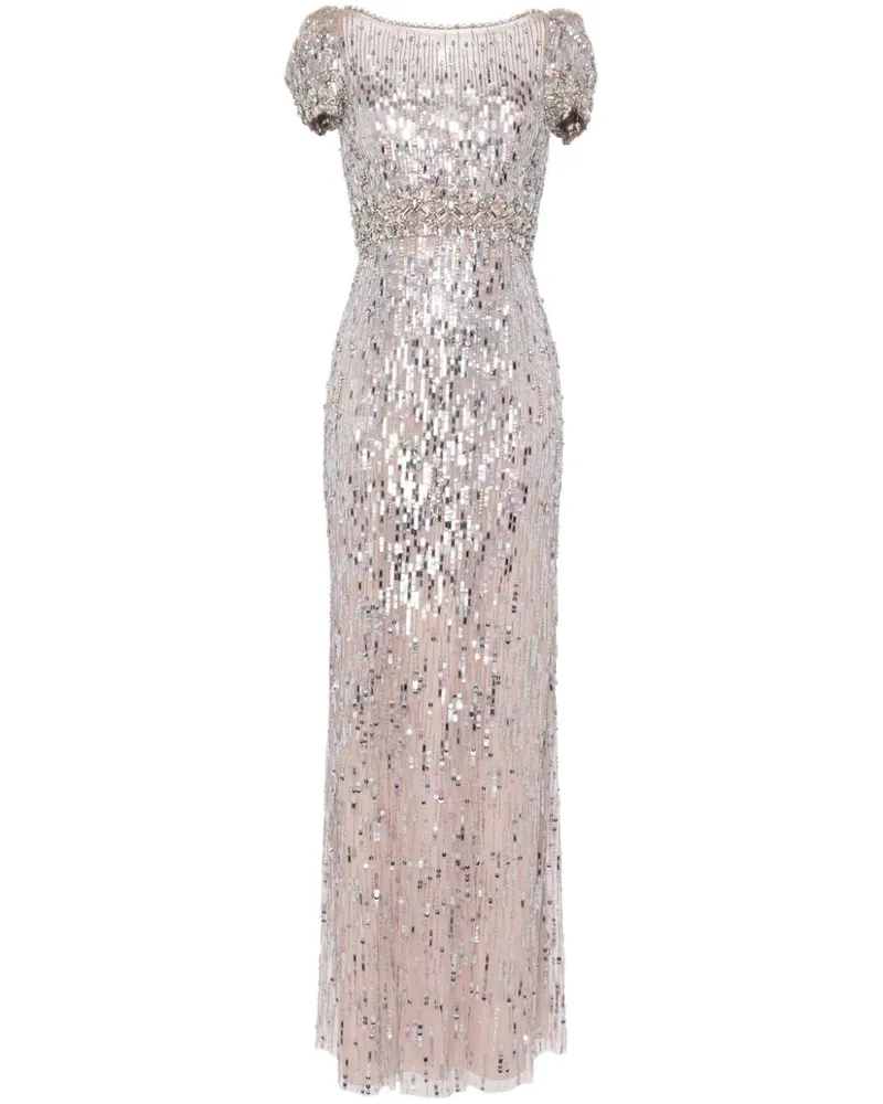 Jenny Packham Abendkleid mit Pailletten - Rosa Rosa