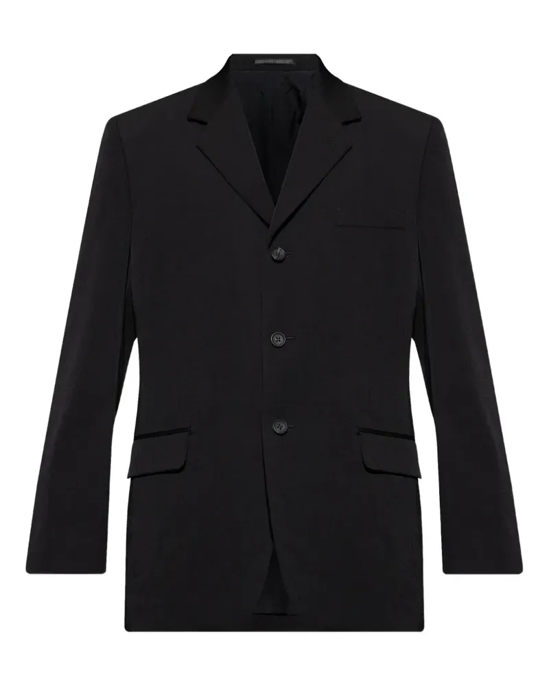 Yohji Yamamoto single-breasted blazer - Schwarz Schwarz