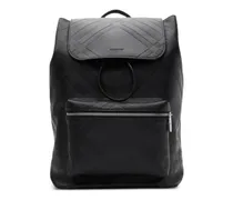 Karierter Rucksack - Schwarz