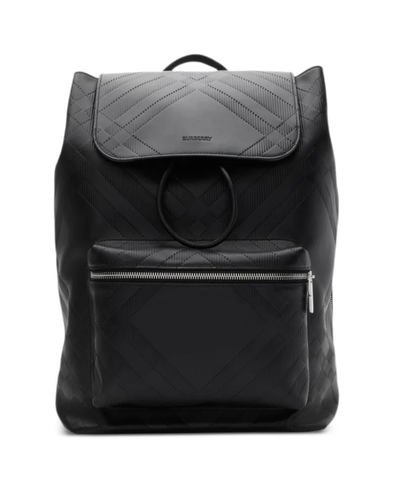 Burberry Karierter Rucksack - Schwarz Schwarz