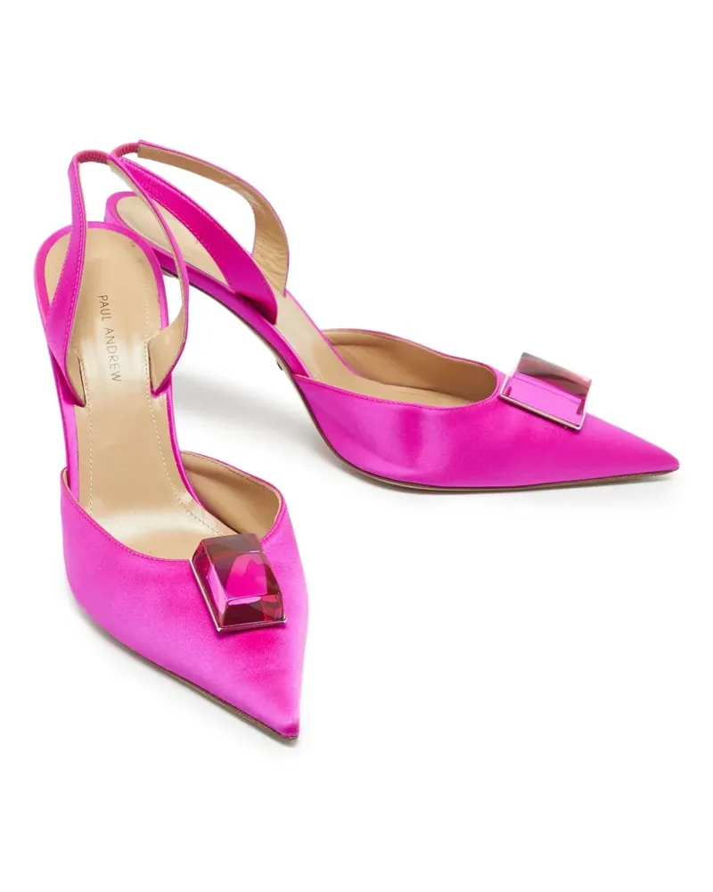 Paul Andrew Rhea Slingback-Pumps mit Kristallen - Rosa Rosa