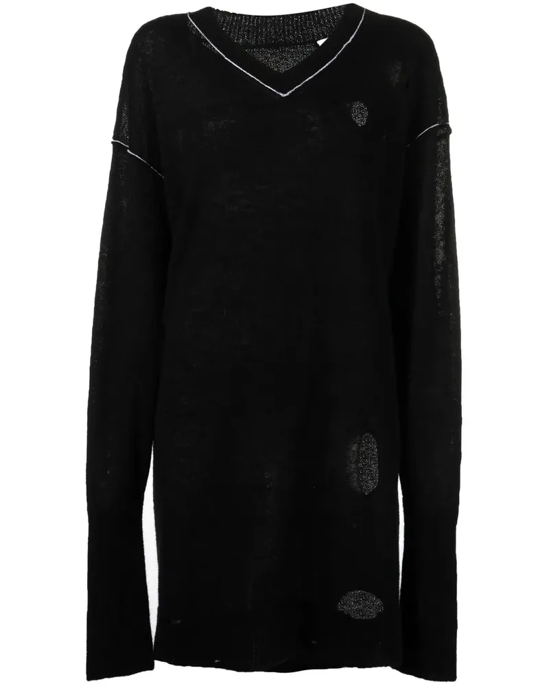 Maison Margiela Pullover im Distressed-Look - Schwarz Schwarz