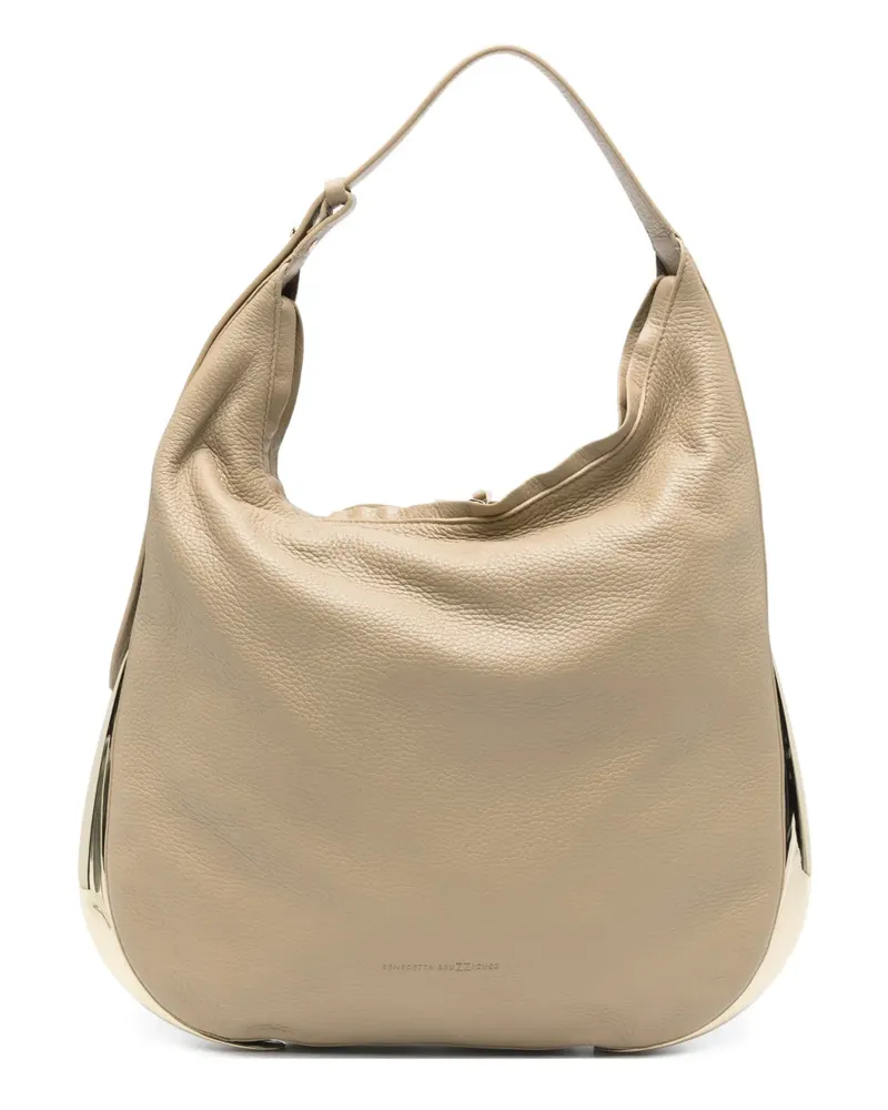 Benedetta Bruzziches grained shoulder bag - Nude Nude
