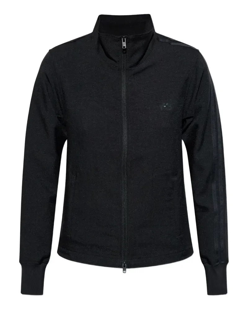 Y-3 three-stripe zip-up jacket - Schwarz Schwarz