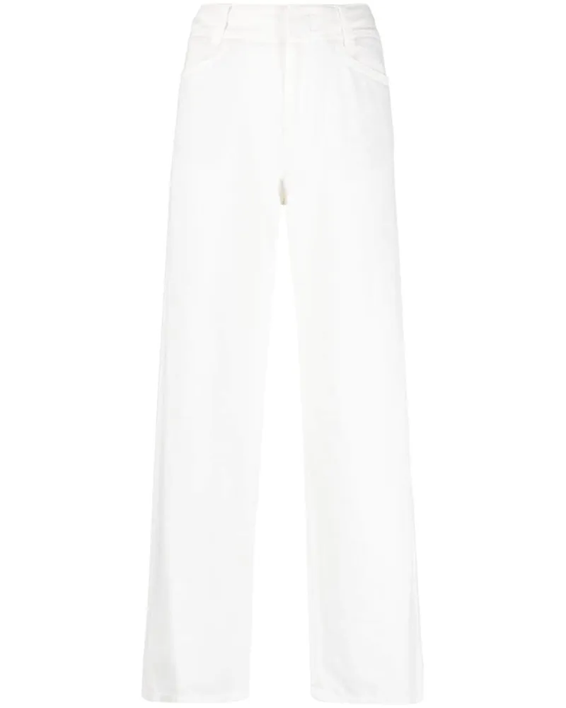 Vince Straight-Leg-Hose mit hohem Bund - Weiß Weiß