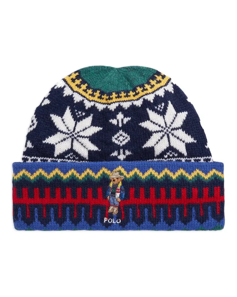 Ralph Lauren jacquard ribbed knit beanie - Blau Blau