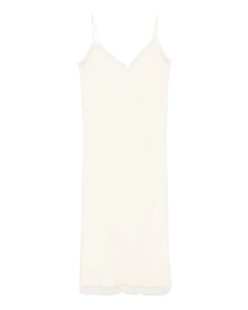 Róhe lace-trim midi dress - Nude Nude