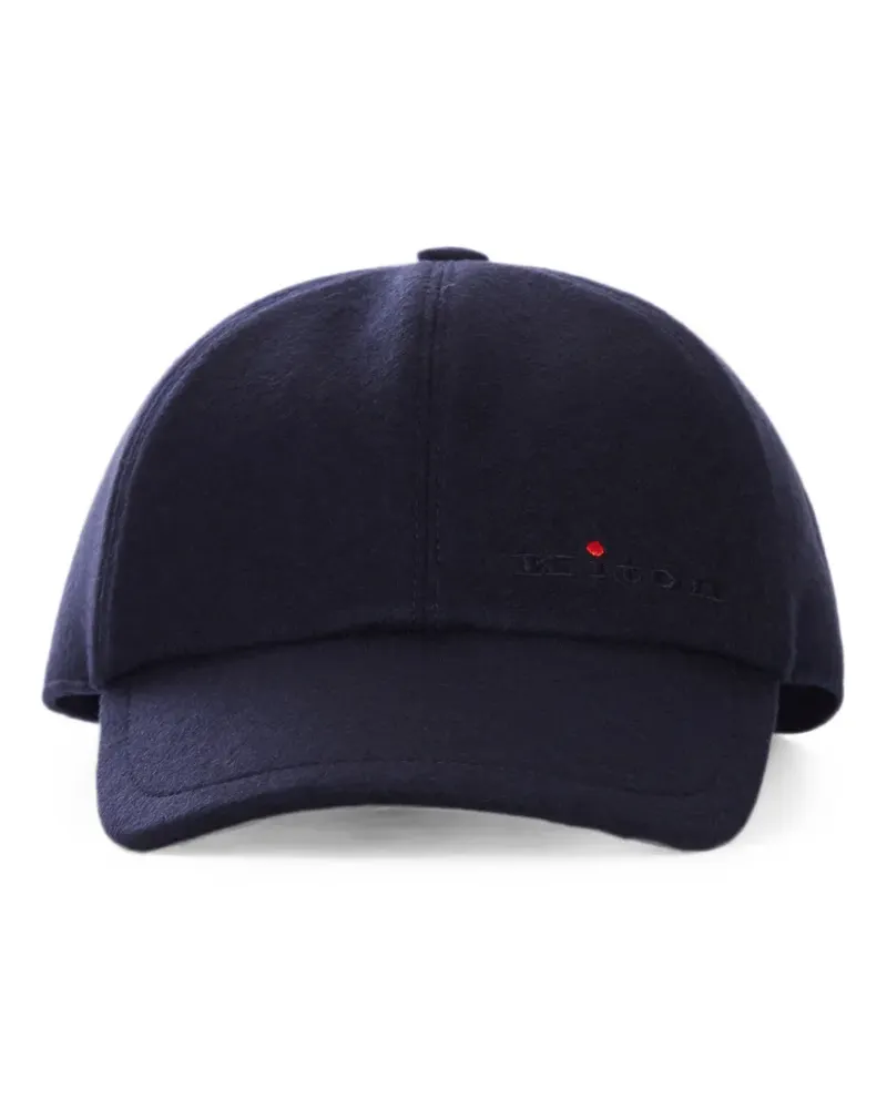 Kiton logo-embroidered cashmere baseball cap - Blau Blau