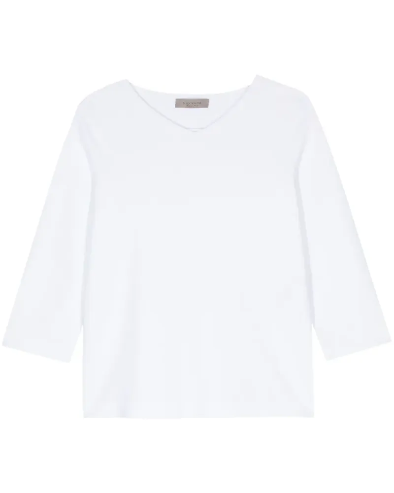 D.EXTERIOR Gerippter Rollkragenpullover - Weiß Weiß