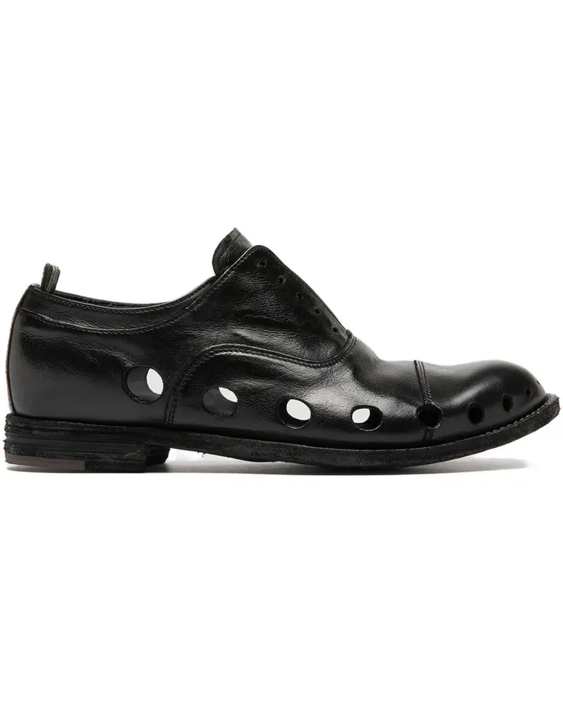 Officine Creative Italia Perforierte Lexikon 546 Derby-Schuhe - Schwarz Schwarz