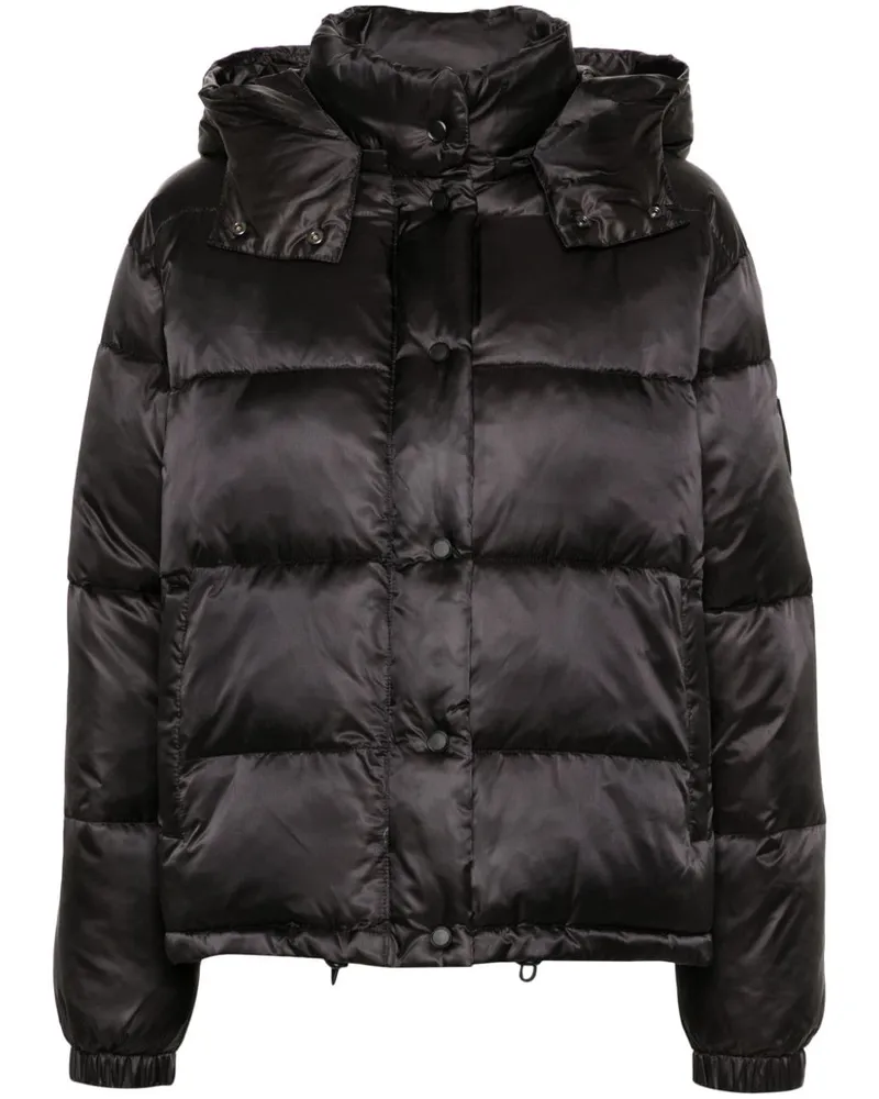 Pinko Steppjacke mit Love Birds-Patch - Schwarz Schwarz