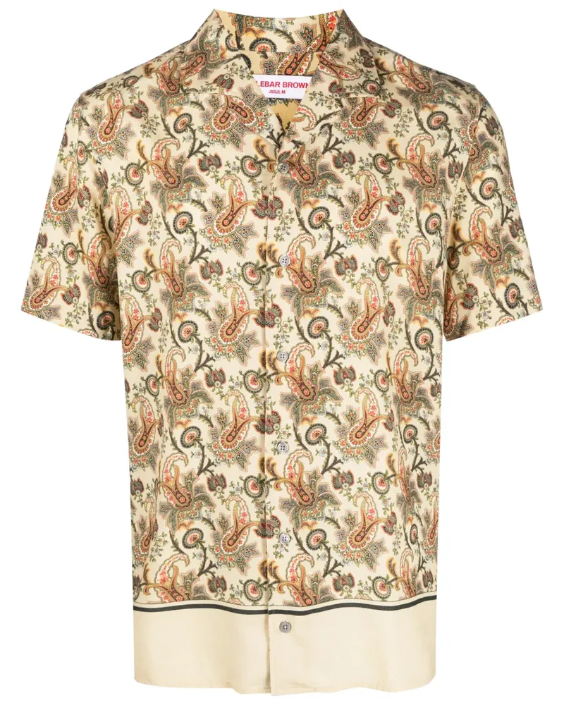 Orlebar Brown Hibbert Hemd mit Paisley-Print - Gelb Gelb