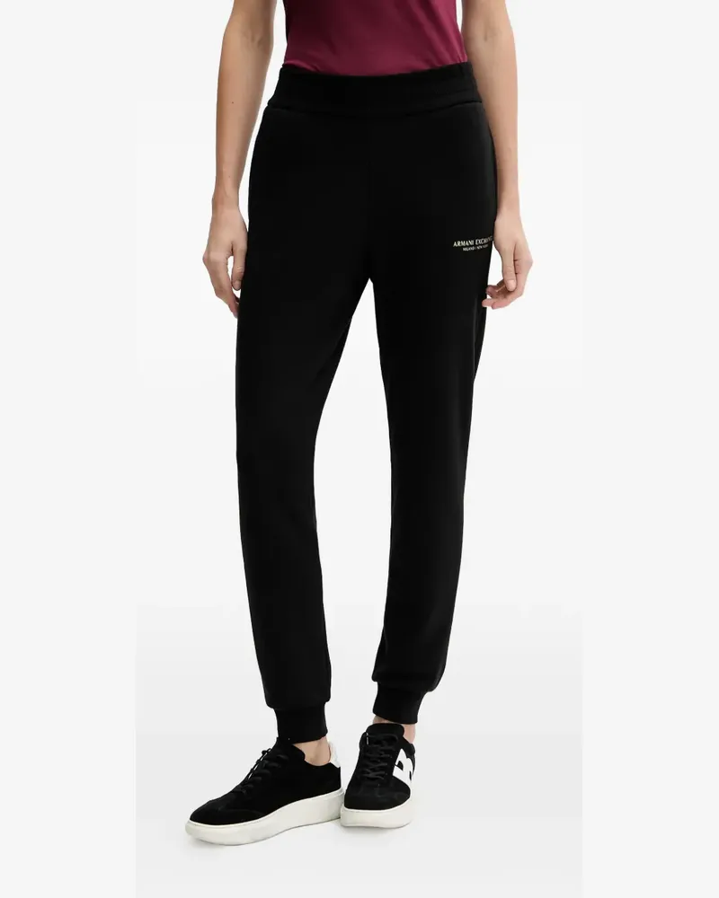 Armani Exchange logo-detail track pants - Schwarz Schwarz
