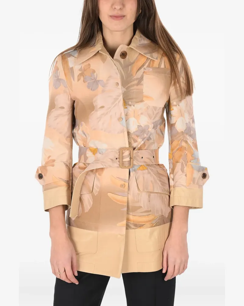 Maison Margiela Jacke mit Blumen-Print - Nude Nude