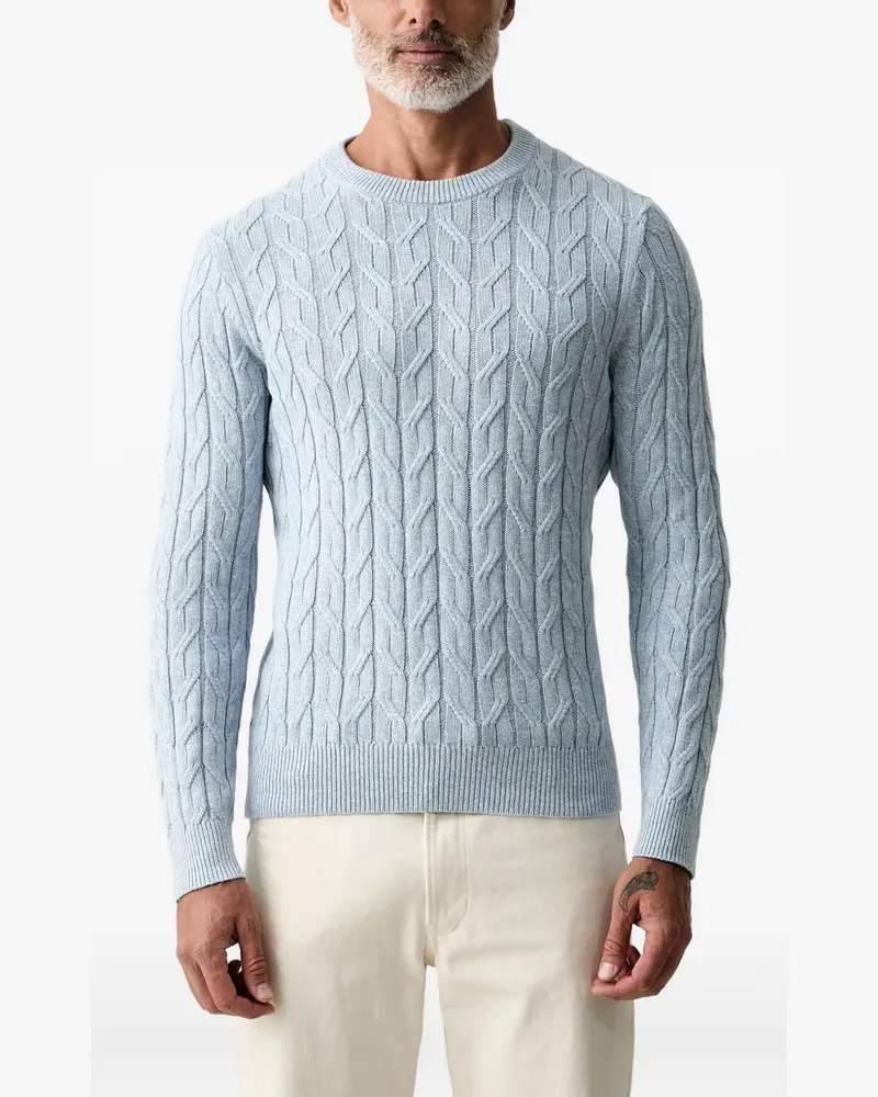 Hackett Pullover mit Zopfmuster - Blau Blau