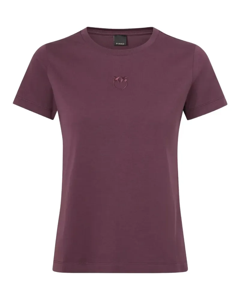 Pinko T-Shirt mit Love Birds-Stickerei - Rot Rot