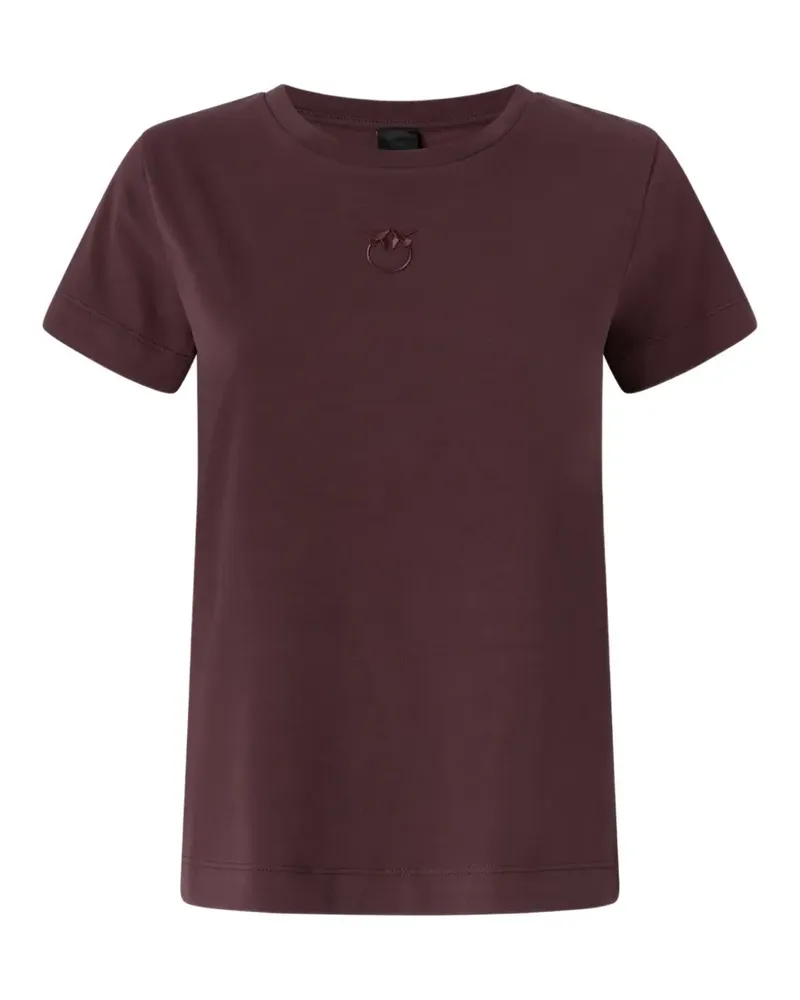 Pinko T-Shirt mit Love Birds-Stickerei - Rot Rot