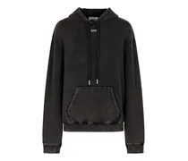 Arrows Hoodie mit Acid-Wash-Effekt - Grau