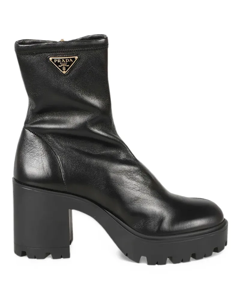 Prada Stiefeletten aus Stretch-Nappaleder - Schwarz Schwarz