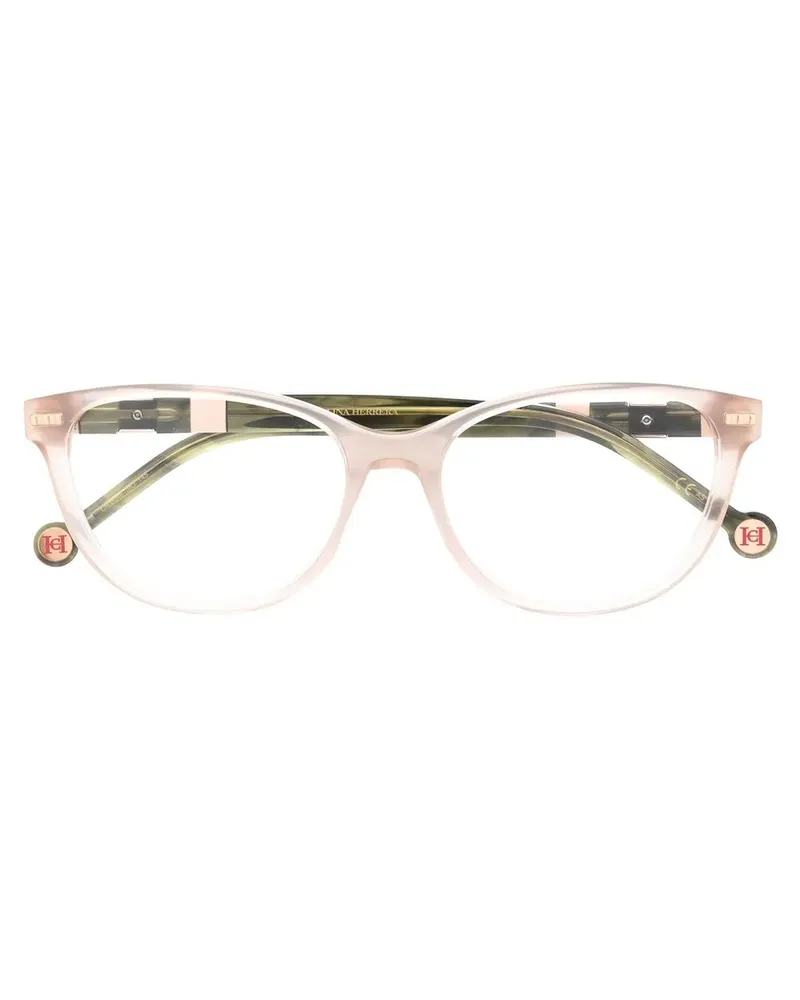 Carolina Herrera New York Brille mit breitem Gestell - Rosa Rosa