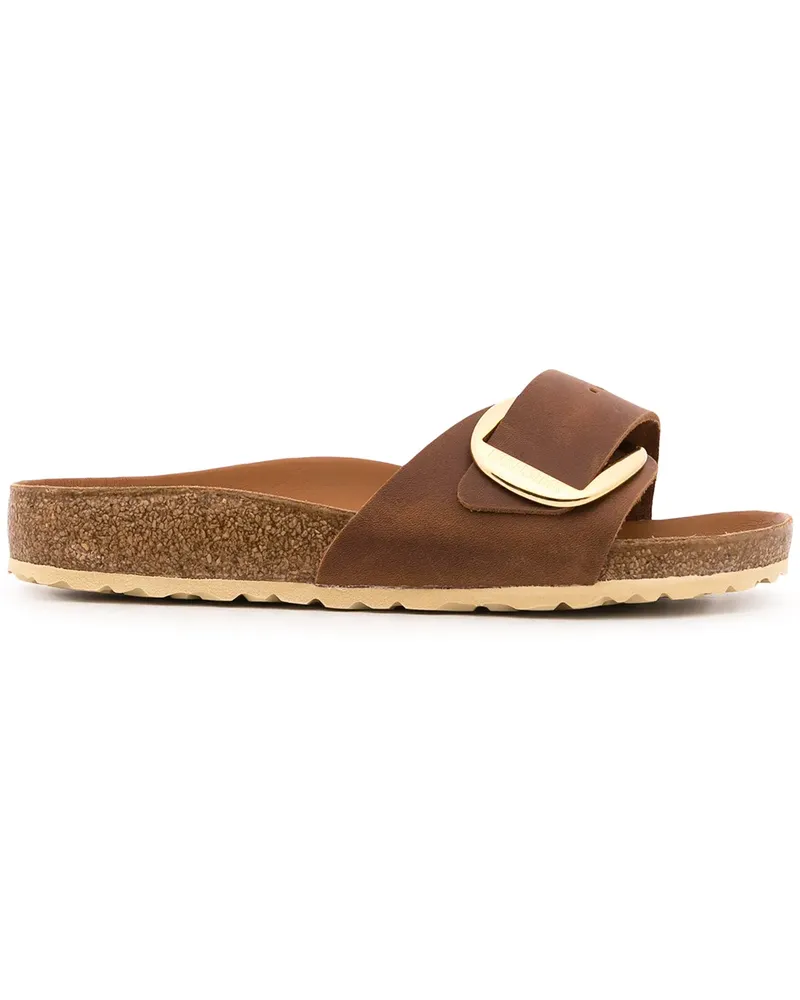 Birkenstock Madrid Pantoletten mit großer Schnalle - Braun Braun