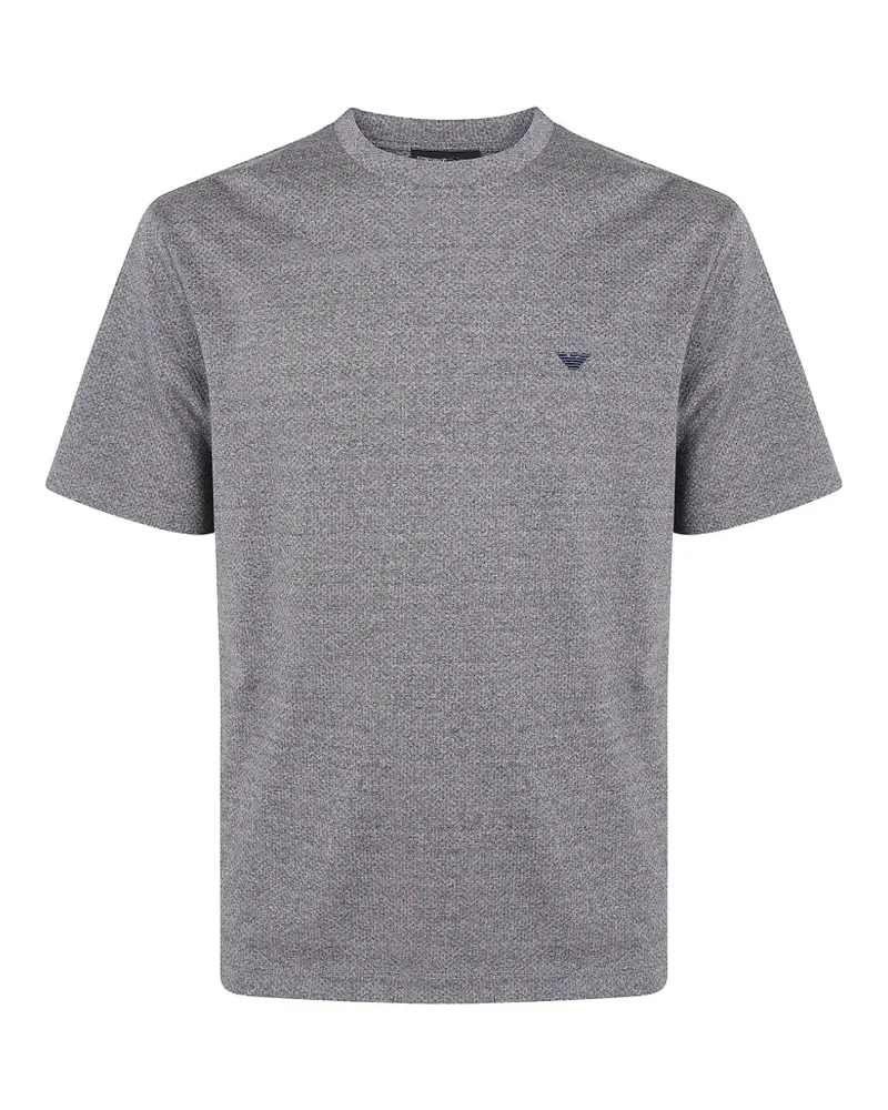 Emporio Armani logo-embroidered cotton T-shirt - Grau Grau