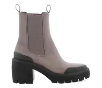 Chelsea-Boots mit Blockabsatz - Rosa