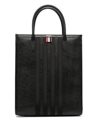 Thom Browne Shopper mit Streifen Schwarz