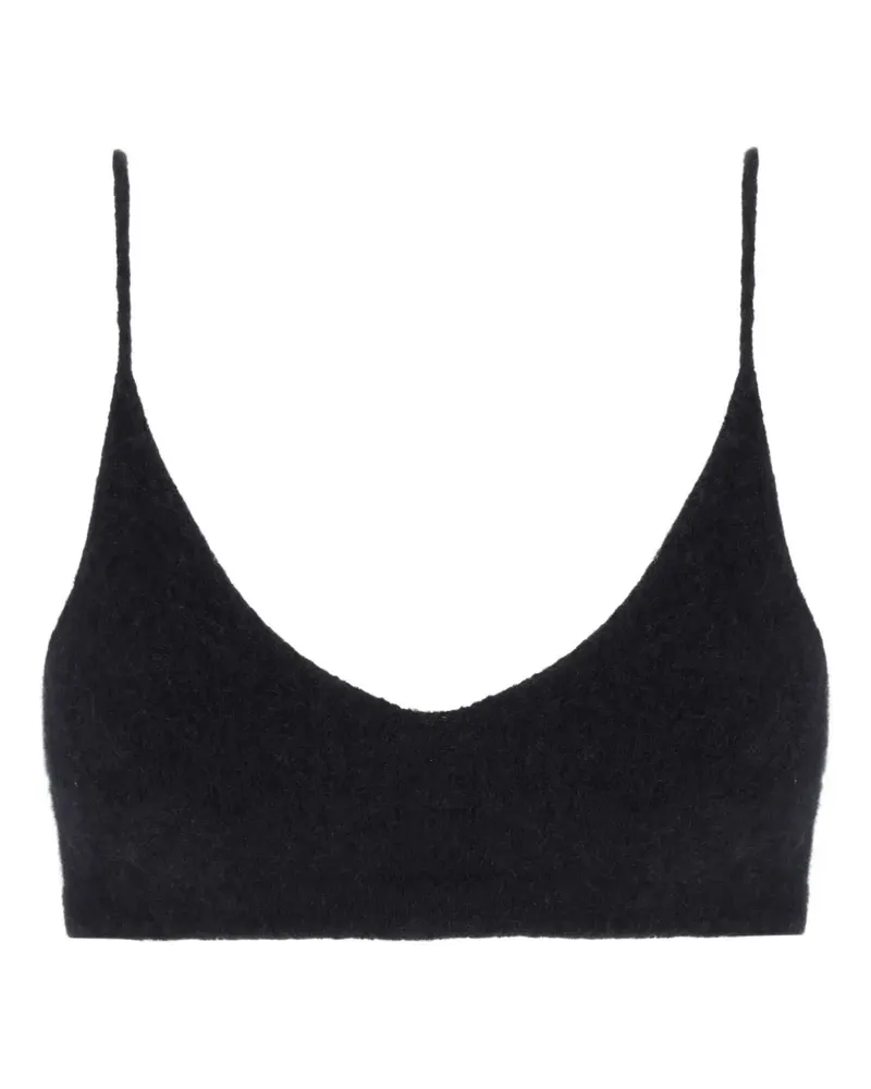 Laneus Gestricktes Trägershirt - Schwarz Schwarz