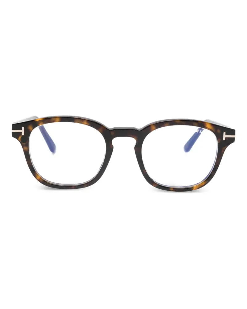 Tom Ford Sonnenbrille mit eckigem Gestell - Braun Braun