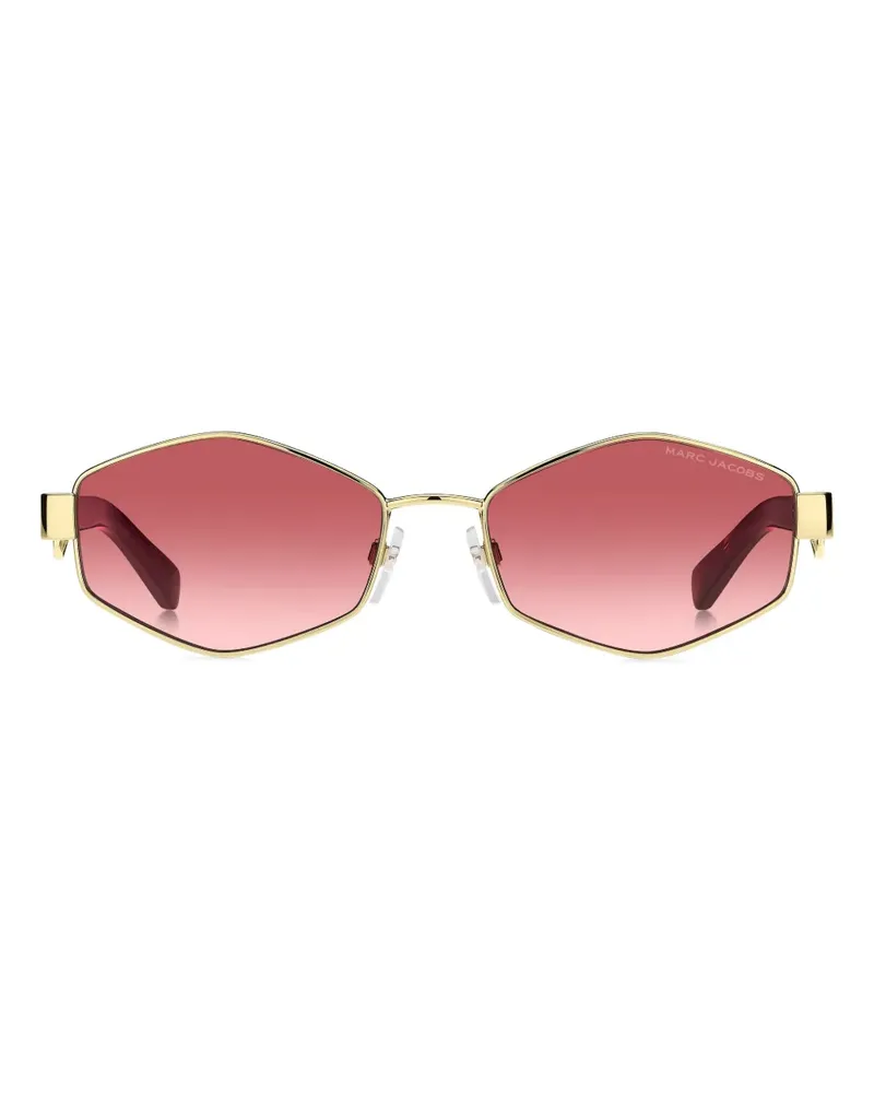 Marc Jacobs geometric-frame chain-strap sunglasses - Gelb Gelb