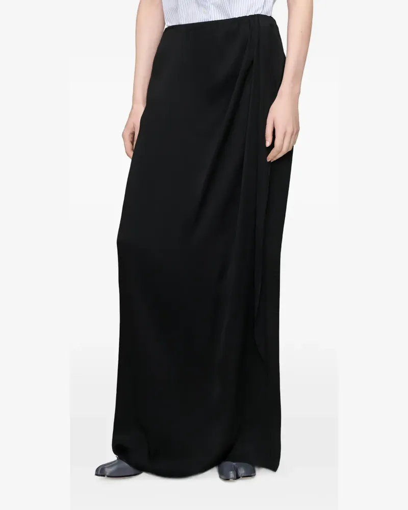 Maison Margiela draped maxi skirt - Schwarz Schwarz