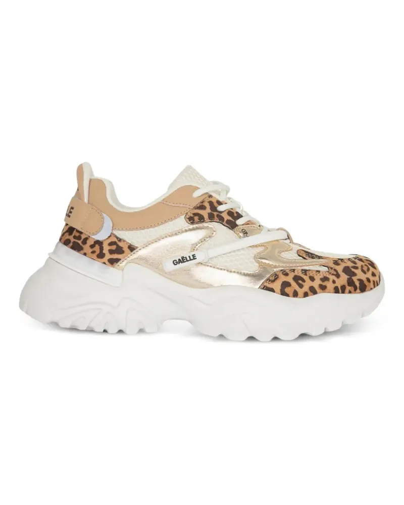 Gaëlle Bonheur Sneakers mit Leoparden-Einsatz - Nude Nude