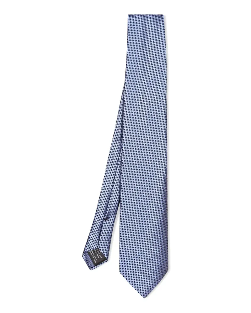 Tom Ford Seidenkrawatte mit Mikro-Muster - Blau Blau