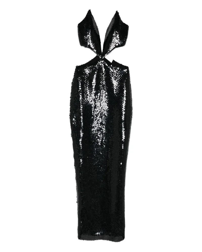 Mônot sequin cutout maxi dress - Schwarz Schwarz