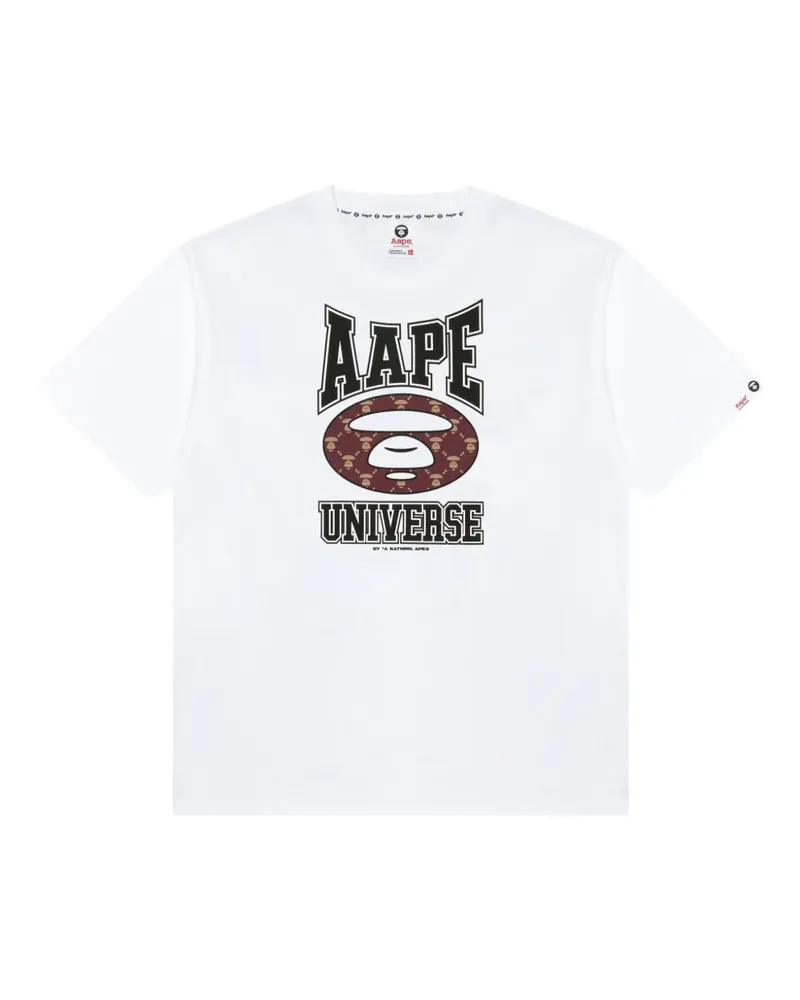 BAPE T-Shirt mit Logo - Weiß Weiß
