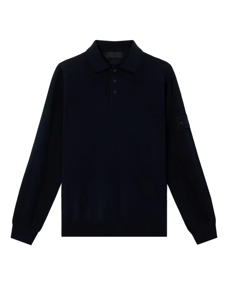 Stone Island logo-badge polo shirt - Blau Blau
