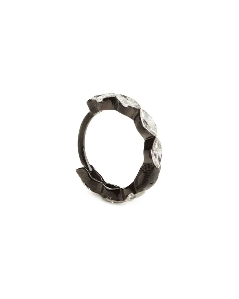 Maria Tash 18kt black gold Invisible Marquise single earring - Schwarz Schwarz