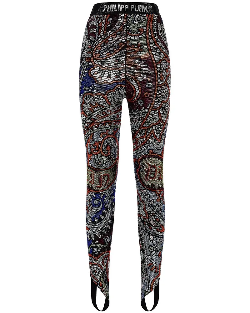 Philipp Plein Leggings mit Strass-Logo - Mehrfarbig Mehrfarbig