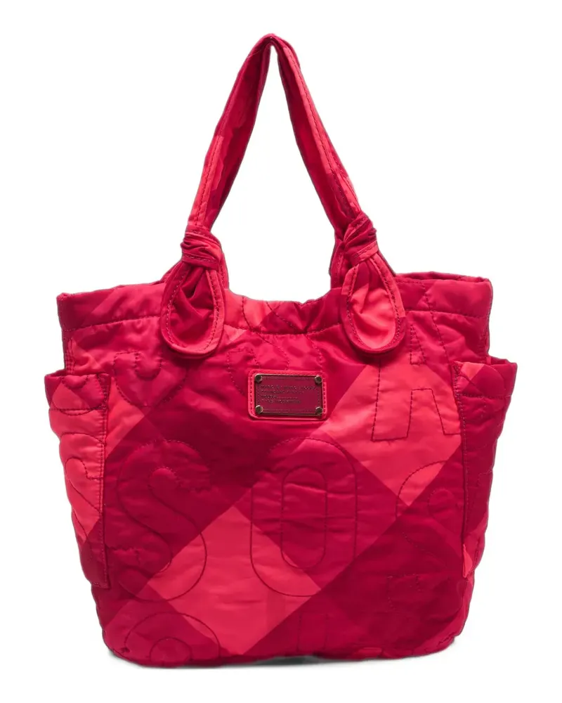 Marc Jacobs stitched logo tote bag - Rosa Rosa