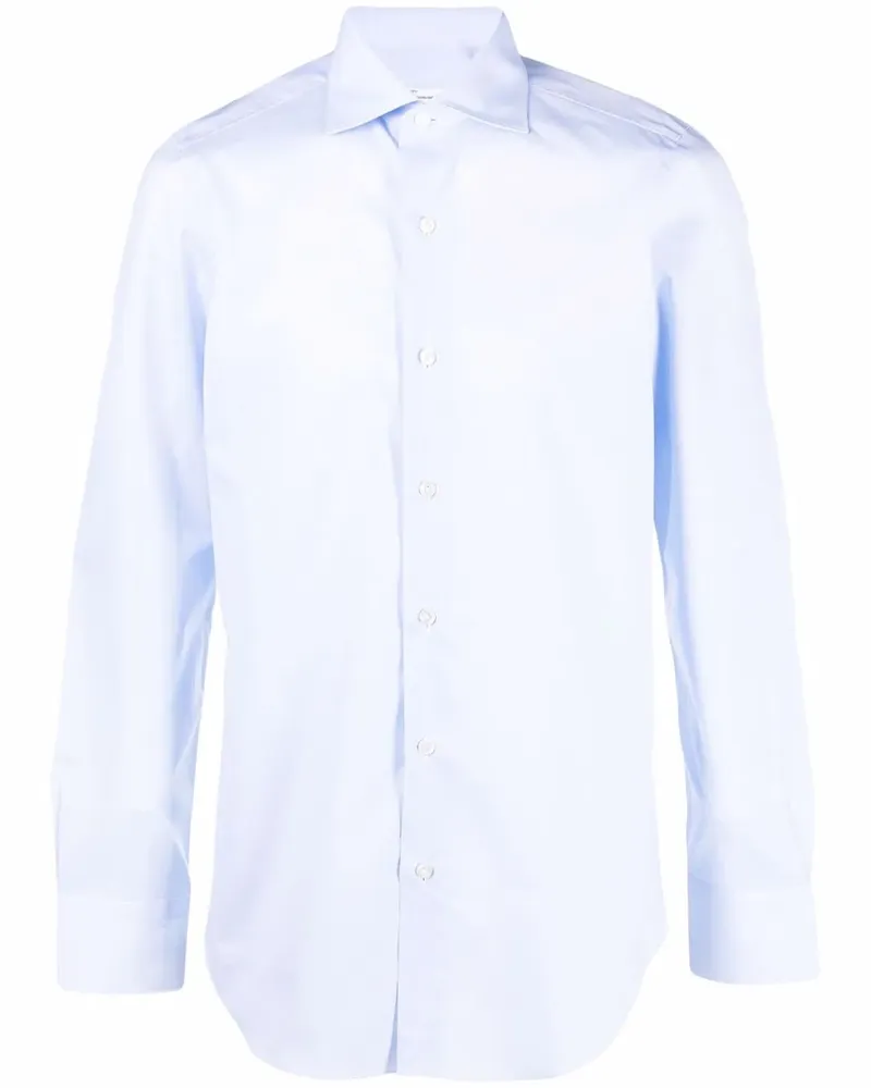 Finamore 1925 Langärmeliges Hemd - Blau Blau