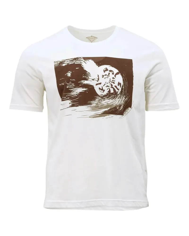 Pal Zileri T-Shirt mit grafischem Print - Nude Nude