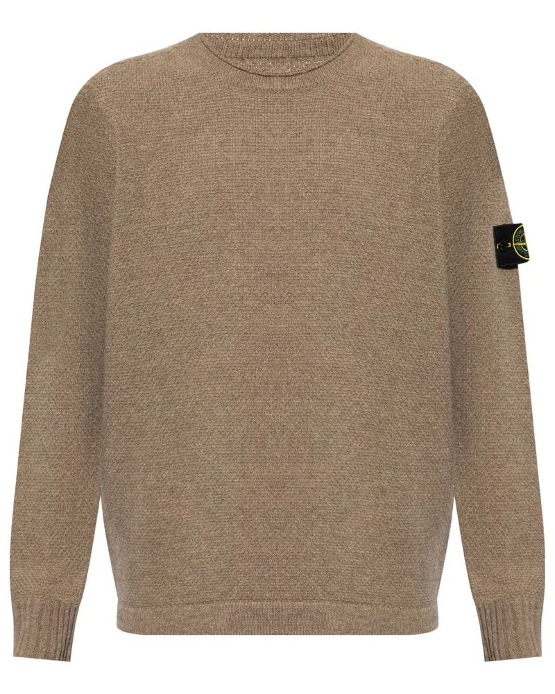 Stone Island Pullover mit Kompass-Patch - Braun Braun