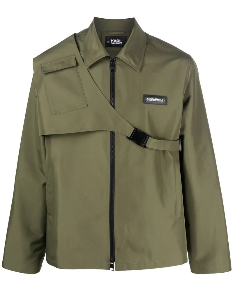 Karl Lagerfeld Hemdjacke mit abnehmbarer Tasche - Grün Grün