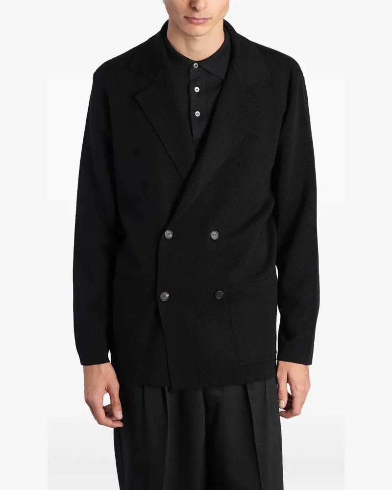 Tagliatore Doppelreihiges Stricksakko - Schwarz Schwarz