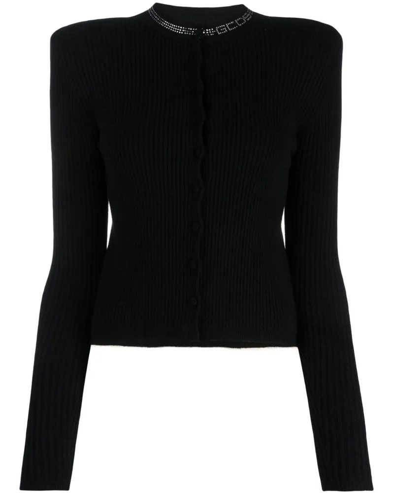 GCDS Mini Bling Cardigan - Schwarz Schwarz