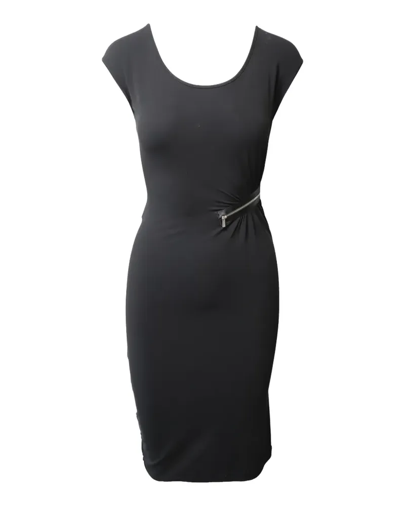 Michael Kors zip-detail cap-sleeve dress - Schwarz Schwarz